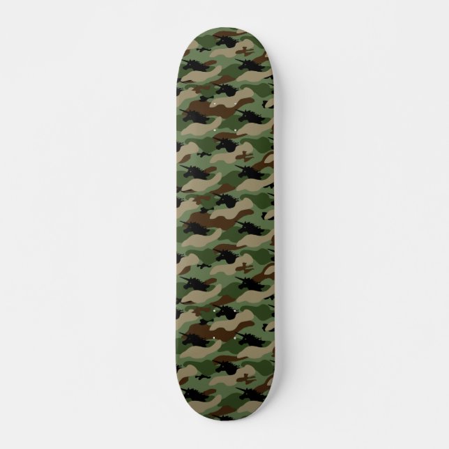Unicorn Camouflage Skateboard Deck (Front)