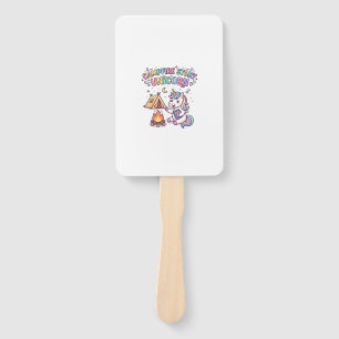 Unicorn Campfire Story Unicorn Charming POD Artwor Hand Fan