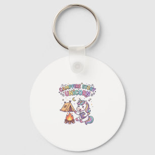 Unicorn Campfire Story Unicorn Charming POD Artwor Keychain