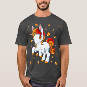 Unicorn Candy Corn Halloween Unicorn Costume Candi T-Shirt