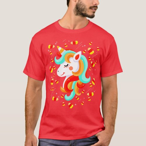 Unicorn Candy Corn T_Shirt