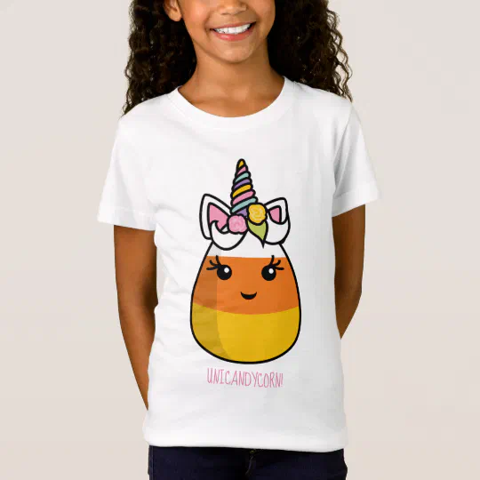 Girls Unicorn Candy Corn Shirt