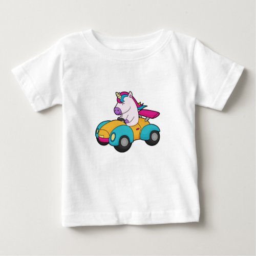 Unicorn Car Baby T_Shirt