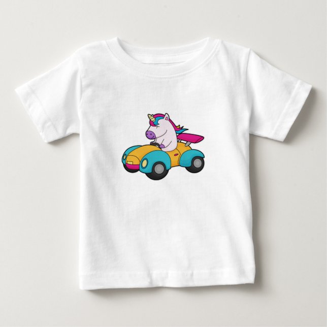 Unicorn Car Baby T-Shirt (Front)