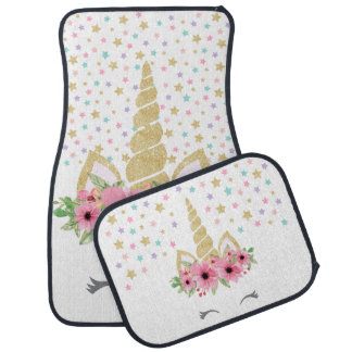 Unicorn Car Mats, Gold Unicorn Mat