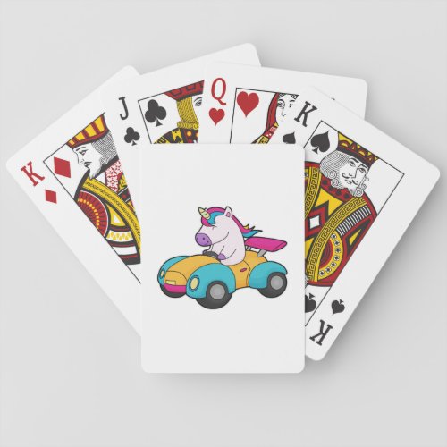 Unicorn Car Poker Cards