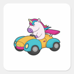 Unicorn Car Square Sticker