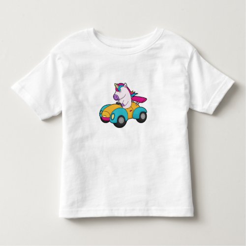 Unicorn Car Toddler T_shirt
