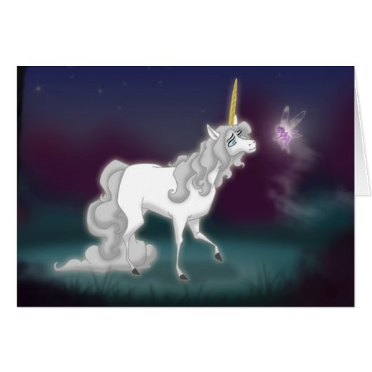 Unicorn Card (Blank Inside) (Front Horizontal)