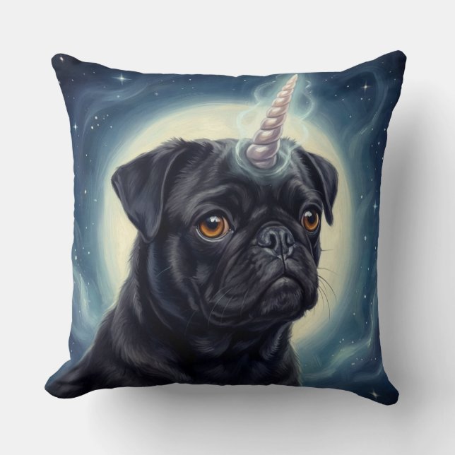 Unicorn Carlin Throw Pillow (Front)