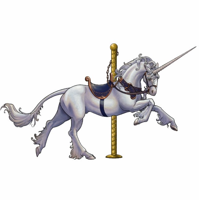 Unicorn Carousel Cutout/Pin Cutout (Front)
