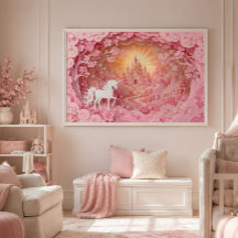 Unicorn Castle Acrylic Wall Art