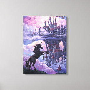 Unicorn Castle Art Canvas Print
