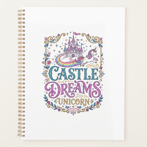 Unicorn Castle Dreams Unicorn White Background Pri Planner