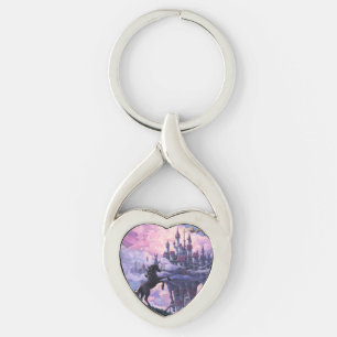 Unicorn Castle Keychain