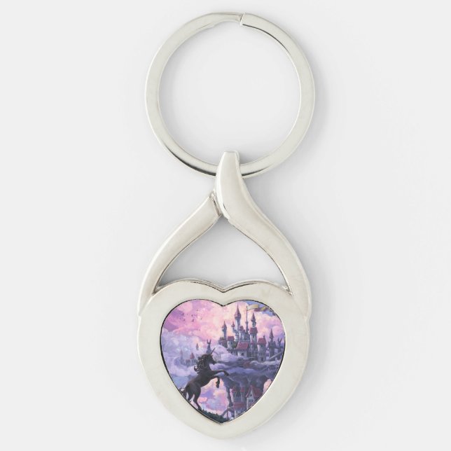 Unicorn Castle Keychain (Front)