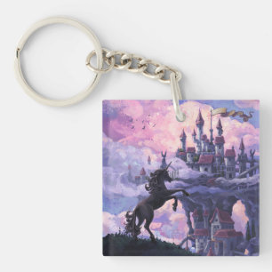 Unicorn Castle Keychain