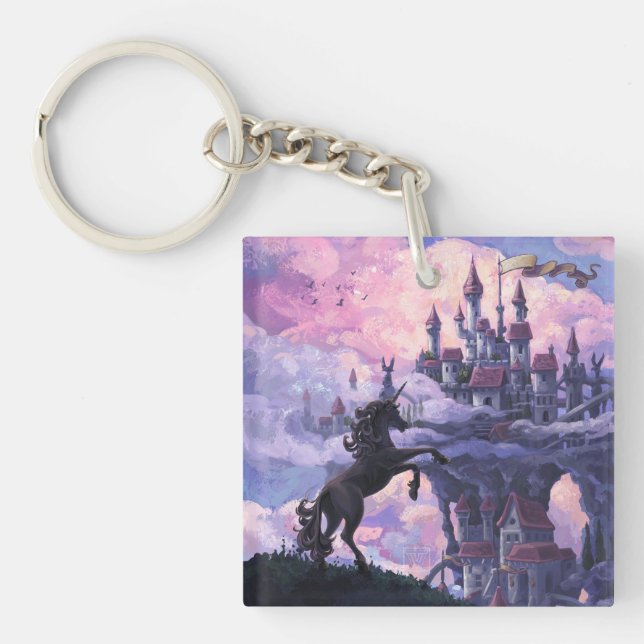 Unicorn Castle Keychain (Front)