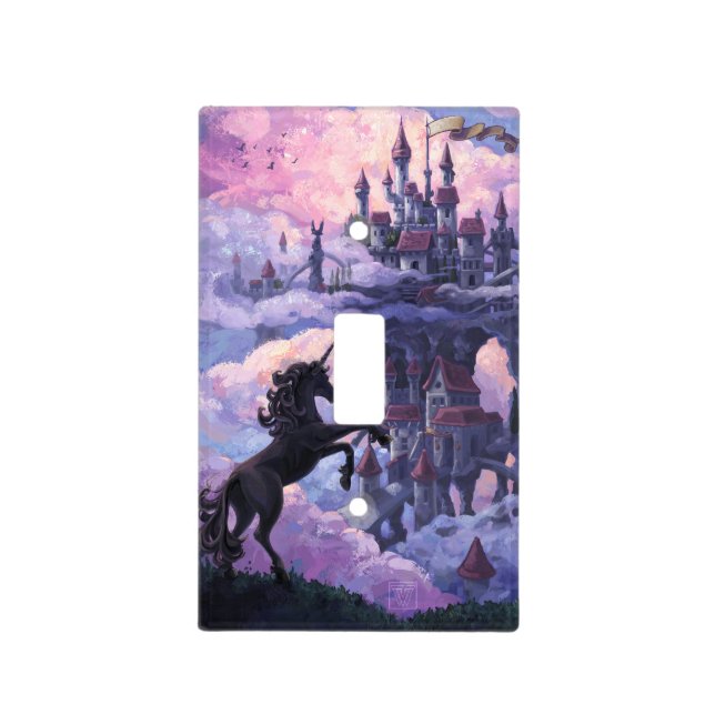 Unicorn Castle Light Switch Cover (Front)