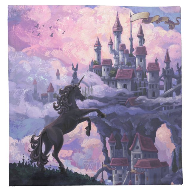 Unicorn Castle Napkin (Front)