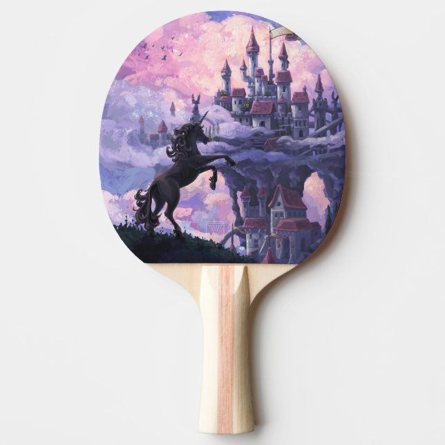 Unicorn Castle Ping-Pong Paddle (Front)