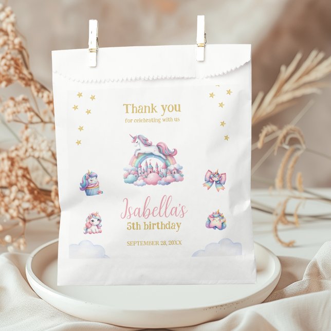 Unicorn Castle Rainbow Magical Favor Bag (Creator Uploaded)