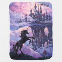 Unicorn Castle Swaddle Blanket