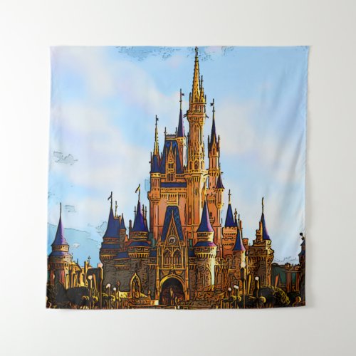 unicorn castle tapestry