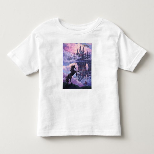 Unicorn Castle Toddler T-shirt (Front)