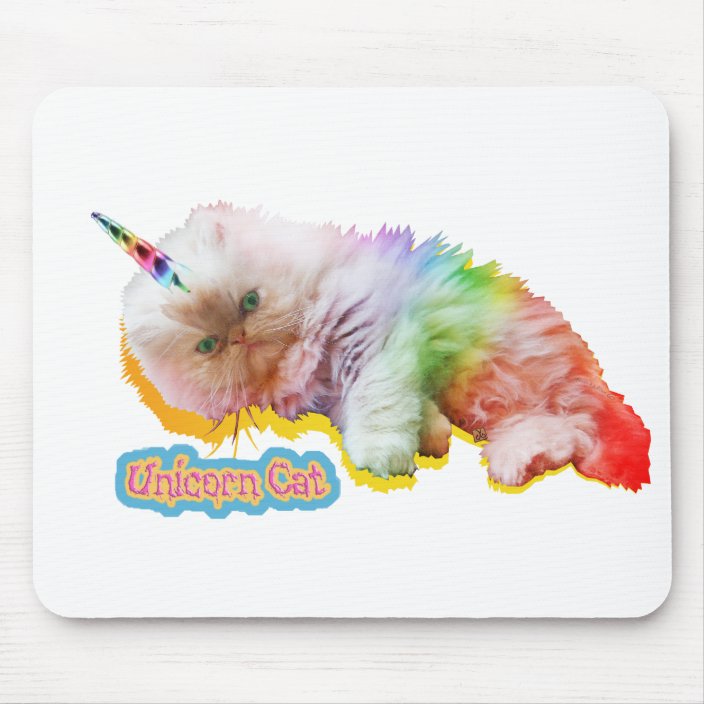 Unicorn Cat By Alice Cc Iordache Mouse Pad Zazzle Com