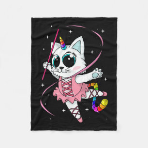 Unicorn Cat Cati Corn Kittycorn Cute Kitty Rainbow Fleece Blanket