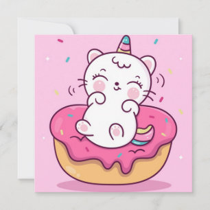 Unicorn Cat Holiday Card
