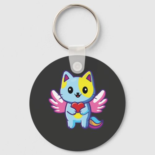 Unicorn Cat  Keychain