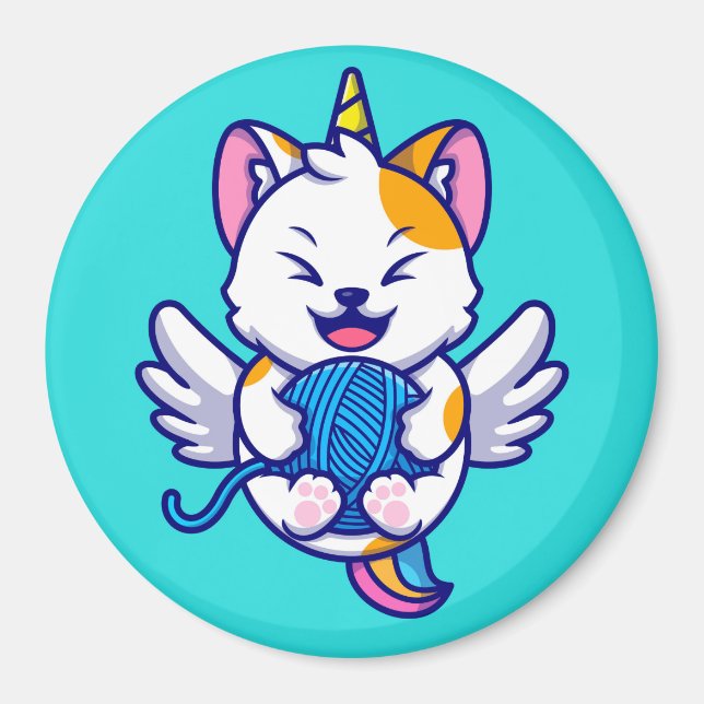 Unicorn Cat Magnet (Front)