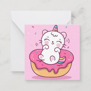 Unicorn Cat Note Card