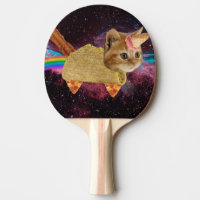Unicorn cat - taco cat - space cat - tabby cat Ping-Pong paddle