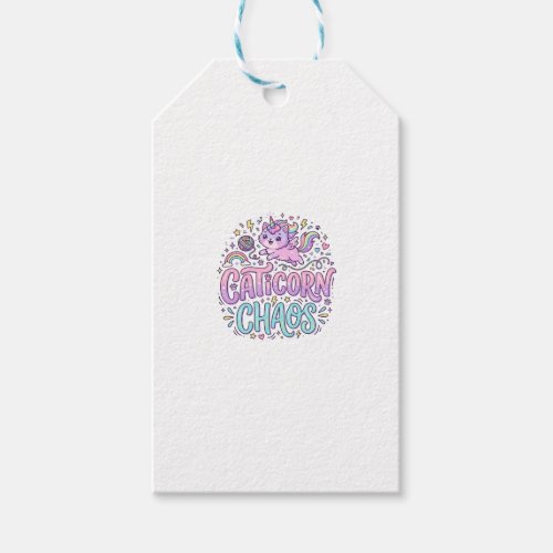 Unicorn Caticorn Chaos Cute Pastel Product Graphic Gift Tags