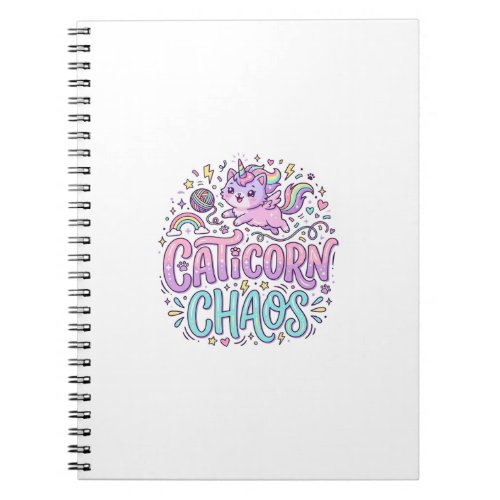 Unicorn Caticorn Chaos Cute Pastel Product Graphic Notebook