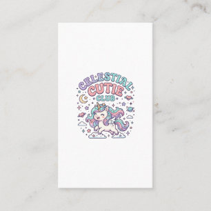 Unicorn Celestial Cutie Club Retro Style Product G Business Card