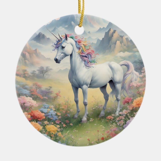 Unicorn  ceramic ornament (Front)