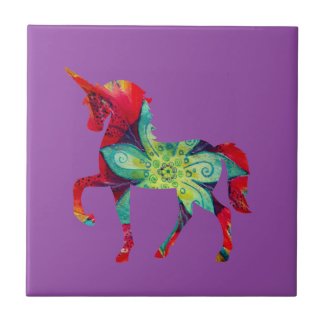 Unicorn Ceramic Photo Tile