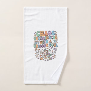 Unicorn Chaos Coordinator with a Unicorn Soul Kawa Hand Towel