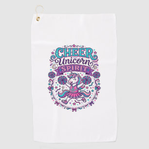 Unicorn Cheer Unicorn Spirit Colorful POD Artwork_ Golf Towel