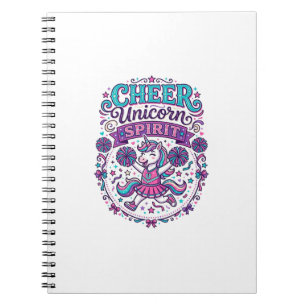 Unicorn Cheer Unicorn Spirit Colorful POD Artwork_ Notebook
