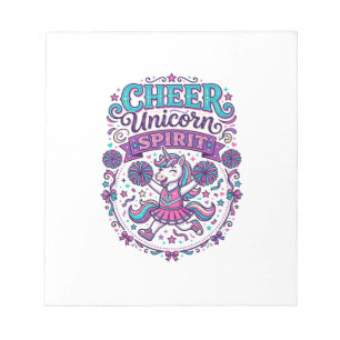 Unicorn Cheer Unicorn Spirit Colorful POD Artwork_ Notepad