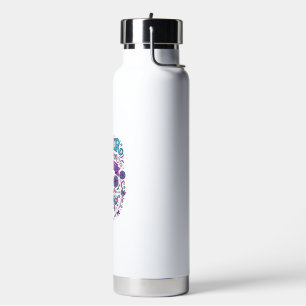 Unicorn Cheer Unicorn Spirit Colorful POD Artwork_ Water Bottle