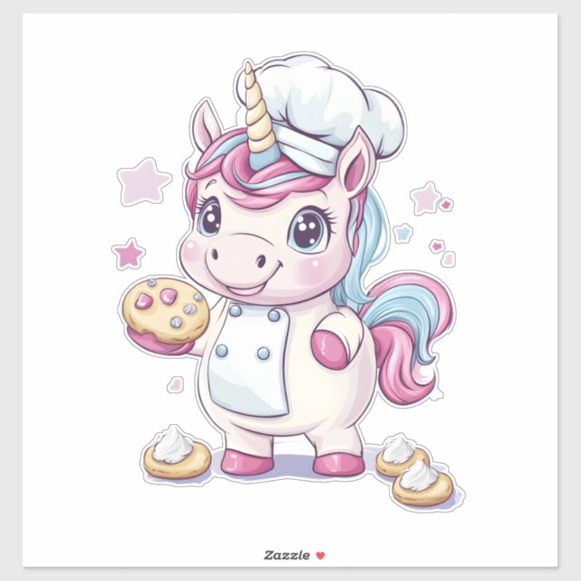Unicorn Chef Baker (1) Sticker (Sheet)