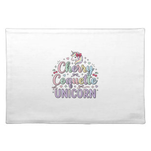 Unicorn Cherry Coquette Unicorn Original Zazzle De Cloth Placemat