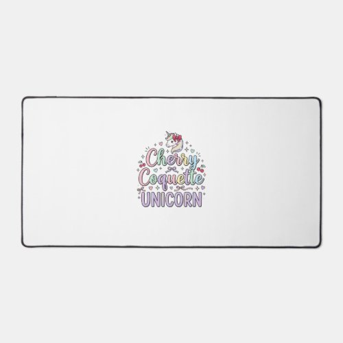 Unicorn Cherry Coquette Unicorn Original Zazzle De Desk Mat