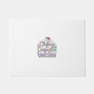 Unicorn Cherry Coquette Unicorn Original Zazzle De Doormat